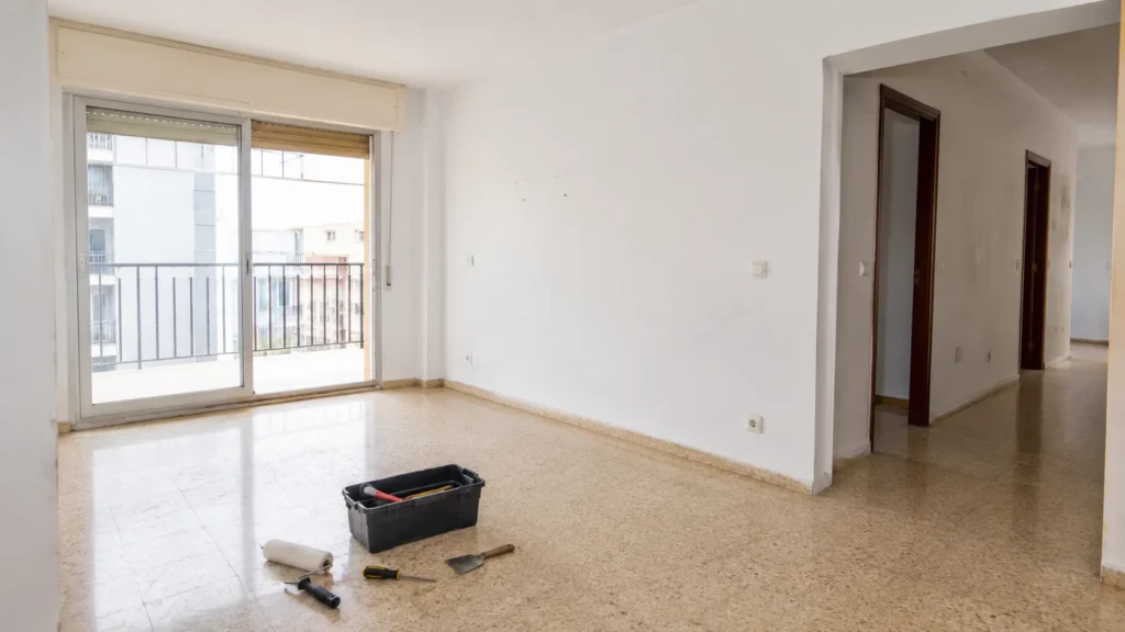 arreglos después de vaciar vivienda en piso vacío
