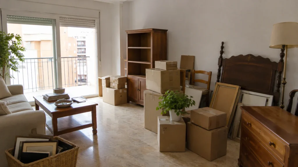 cuánto cuesta vaciar un piso en España con muebles y cajas