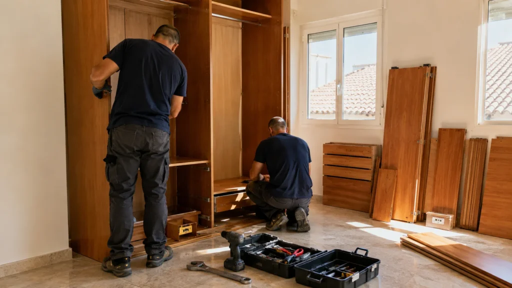 desmontaje de muebles influye en el precio vaciado de piso