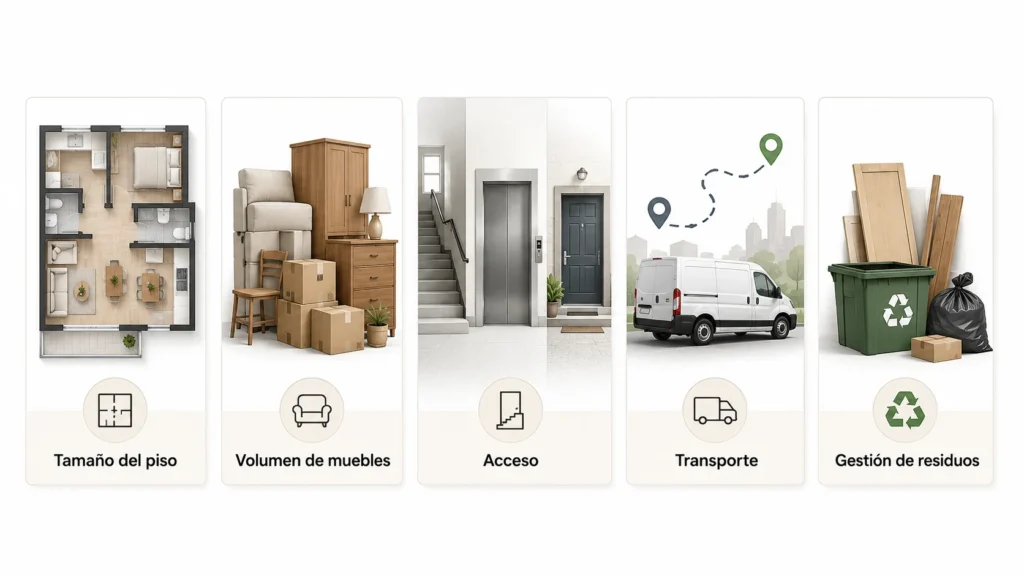 precio vaciado de piso según muebles acceso y transporte