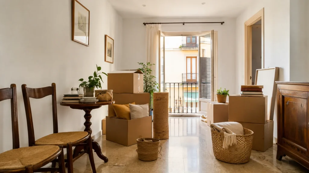 muebles preparados para vaciar piso antes de vender