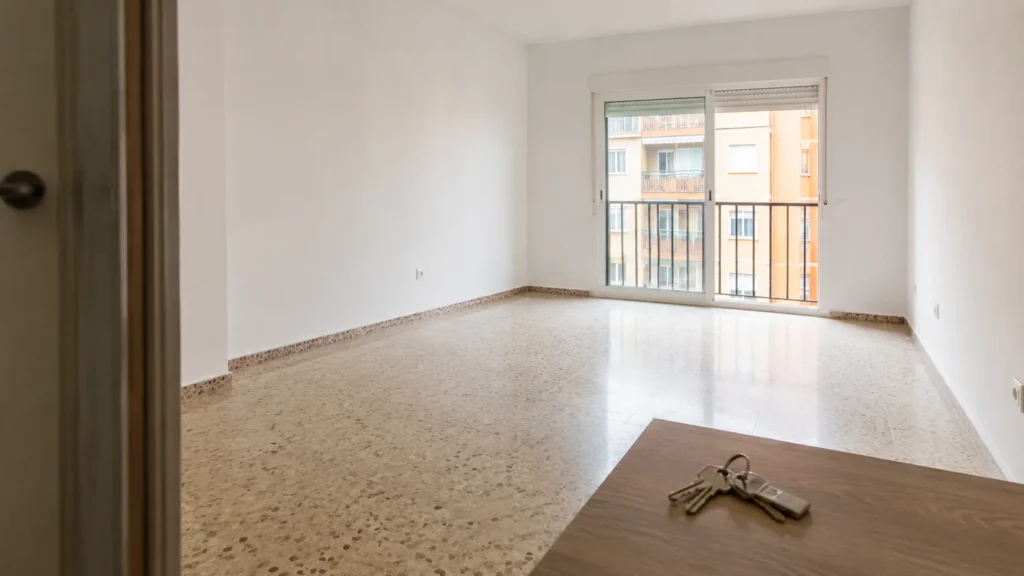 piso vacío listo para vender después del vaciado